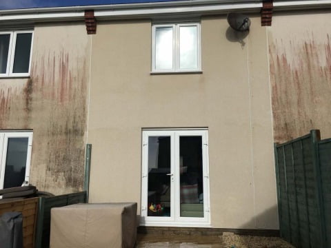 Exterior Wall Cleaning and Painting Dublin, Red Algae Removal